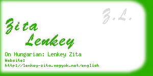 zita lenkey business card